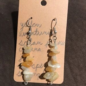 Yellow Aventurine Dangle Earrings